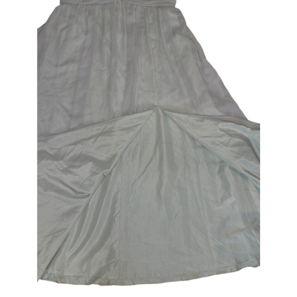 Women's Azazie Dusty Sage Green A-line Gown Evening Wed Custom 38 Bust 32 Waist - Picture 11 of 11